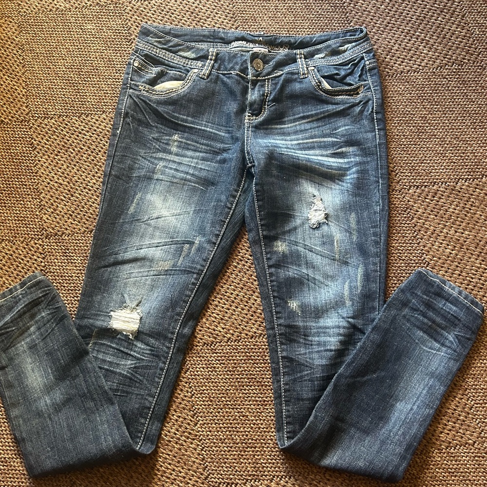 Distressed Blue Women's Jeans